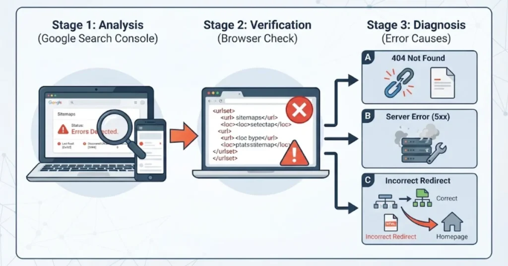Find the Cause of Your Sitemap Errors